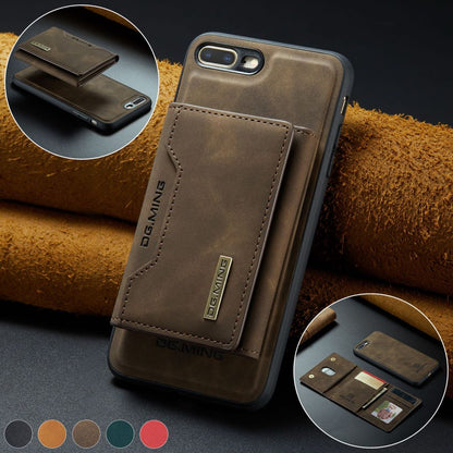 2 in 1 Detachable Leather Wallet Case For iPhone