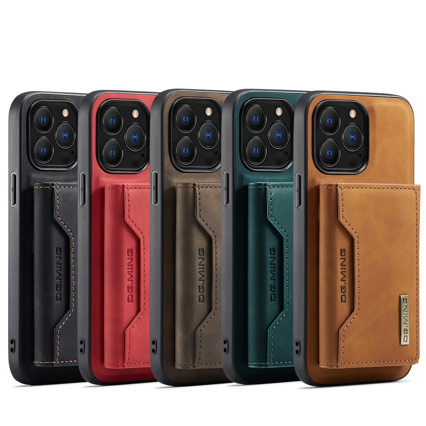 2 In 1 Detachable Magnetic Leather Wallet Case for iPhone 14 13 12 Series