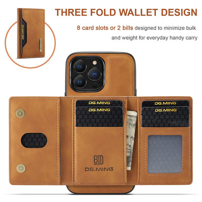 2 In 1 Detachable Magnetic Leather Wallet Case for iPhone 14 13 12 Series