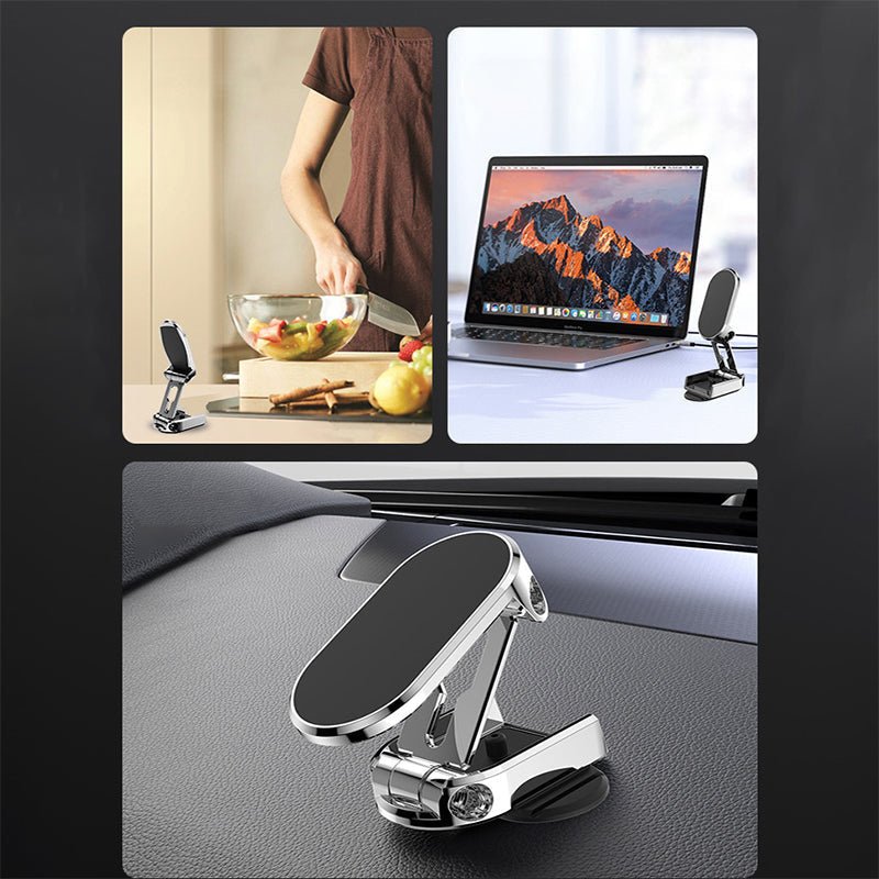 2022 New Alloy Folding Magnetic Car Phone Holder