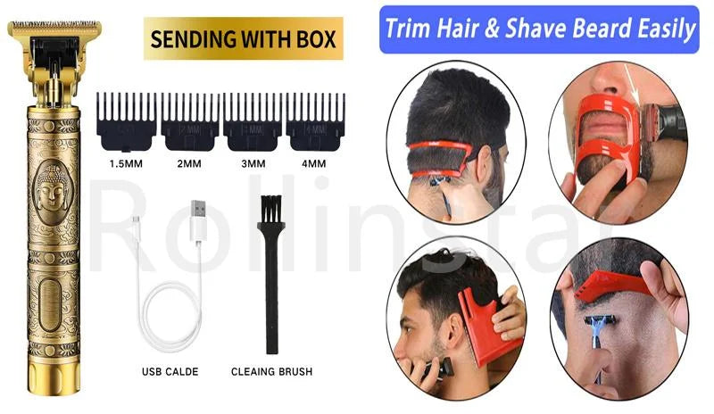 2022 New Rechargeable T-Blade Men’s Hair Clipper