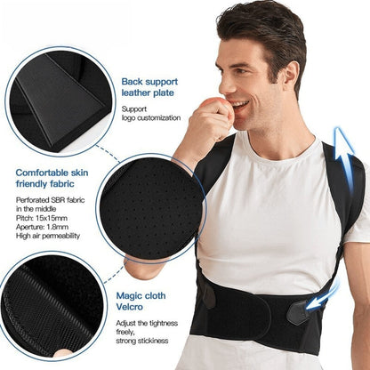 Zone-flex Adjustable Unisex Back Posture Belt (For Office Home Gym)