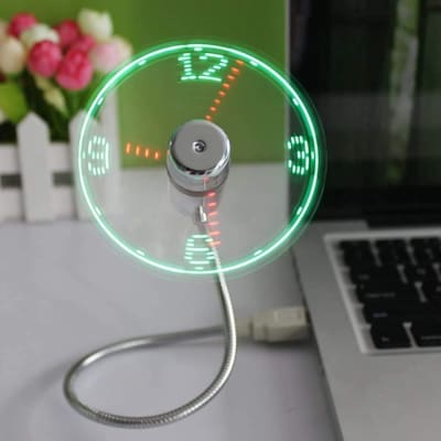 2-IN-1 USB LED CLOCK FAN