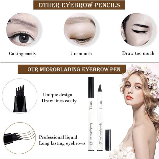 Waterproof Brow Pencil with Micro-Fork Tip