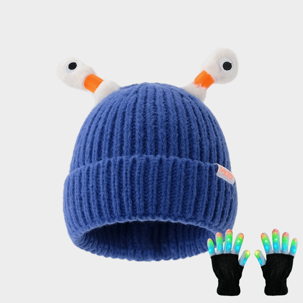 Winter Parent-Child Cute Glowing Little Monster Knit Hat