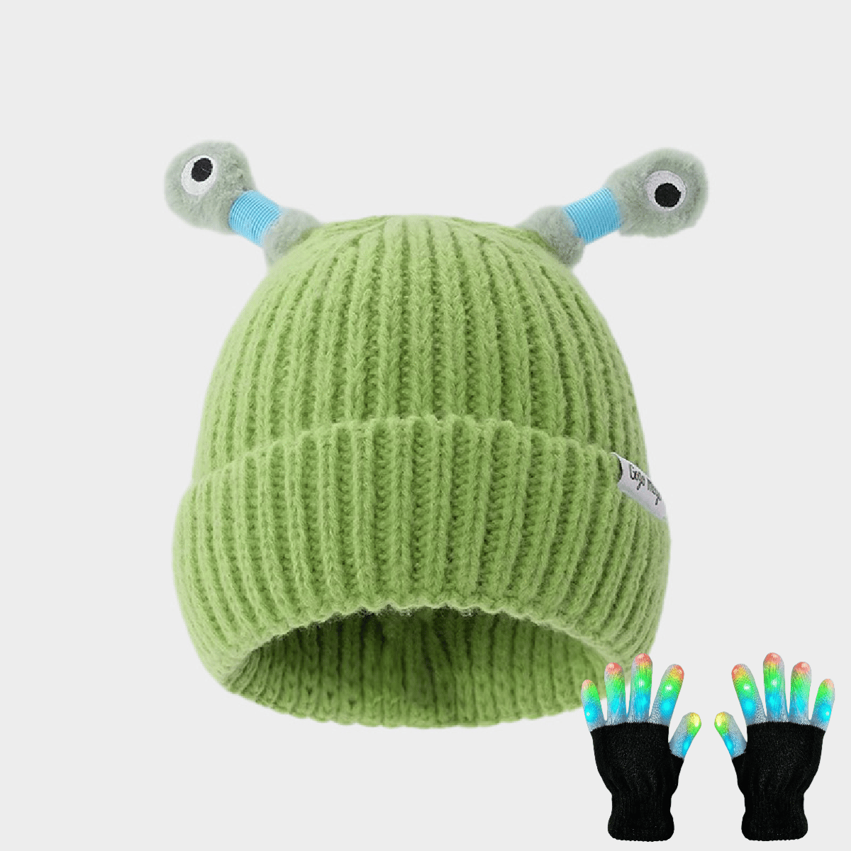 Winter Parent-Child Cute Glowing Little Monster Knit Hat