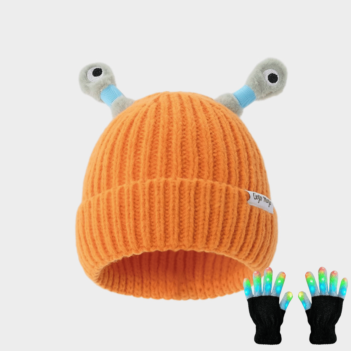 Winter Parent-Child Cute Glowing Little Monster Knit Hat