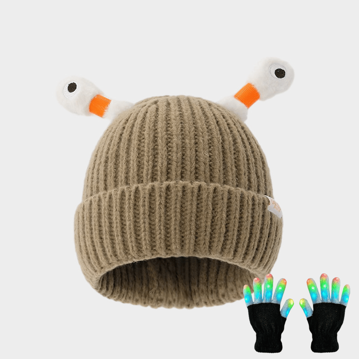 Winter Parent-Child Cute Glowing Little Monster Knit Hat