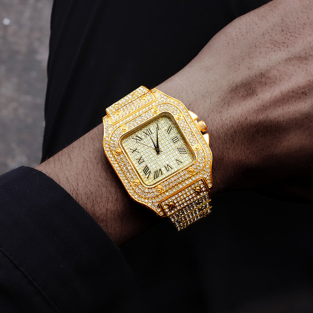 Iced Out Watch with Bracelet