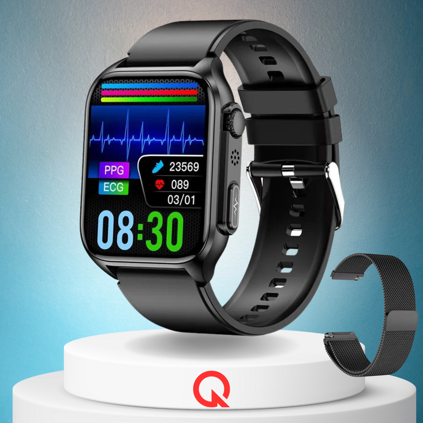 QUANTYVO CARE Plus 3 – Non-Invasive Blood Glucose Monitoring Smartwatch