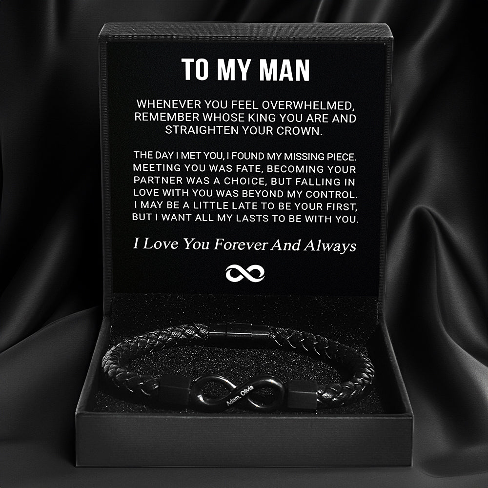 "To My Man" - Infinity Personalized Bracelet