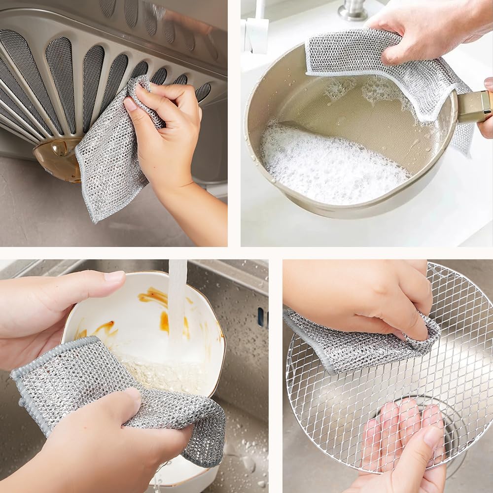 Wet and Dry Dishwashing Rust Removal Magic Kitchen Towel Set