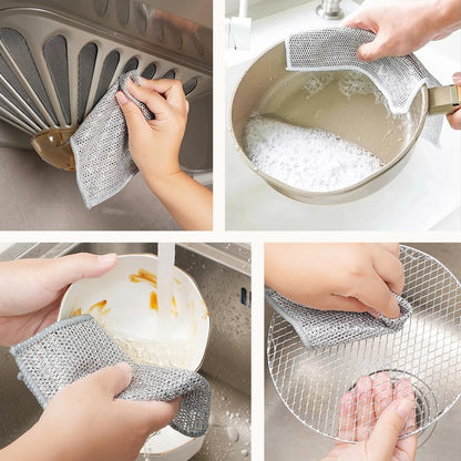 Wet and Dry Dishwashing Rust Removal Magic Kitchen Towel Set