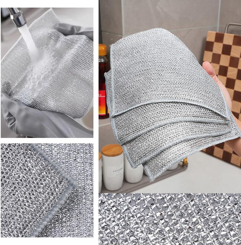 Wet and Dry Dishwashing Rust Removal Magic Kitchen Towel Set