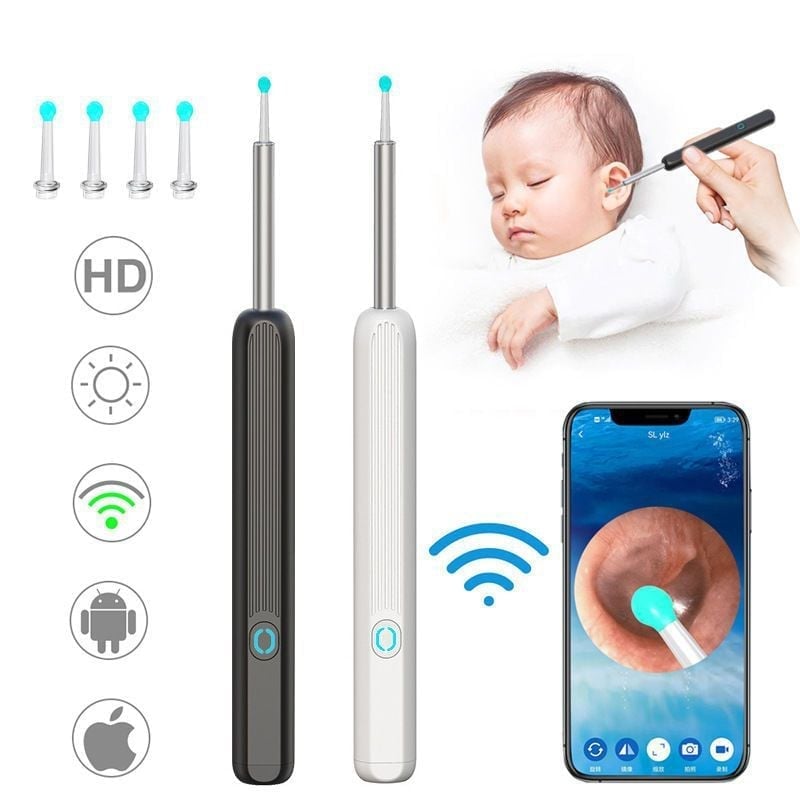 Wi -Fi visible wax elimination spoon, USB 1080P HD load otoscope