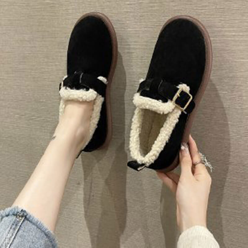 Women’s plush round toe slip-on flats