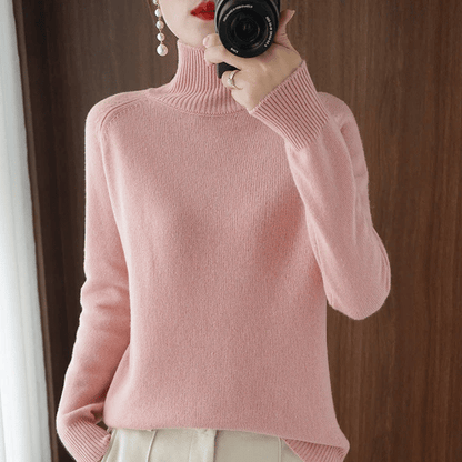 Women’s Solid Turtleneck Knit Sweater