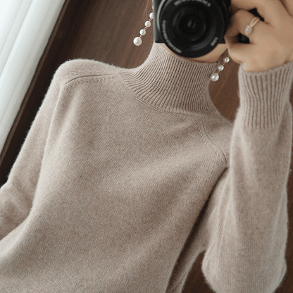 Women’s Solid Turtleneck Knit Sweater