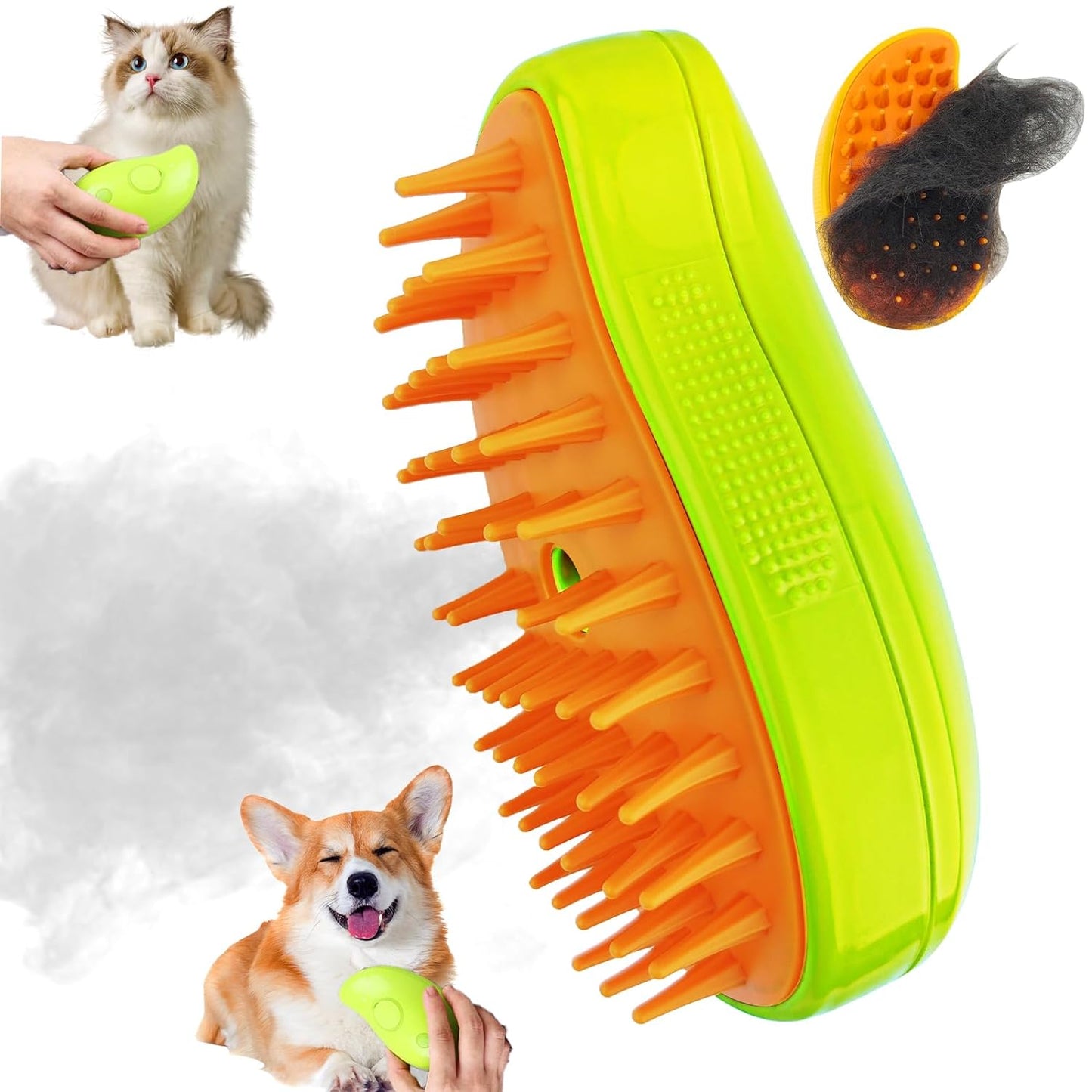 Zakdavi Patented Exclusive Rechargeable Steam Pet Brush