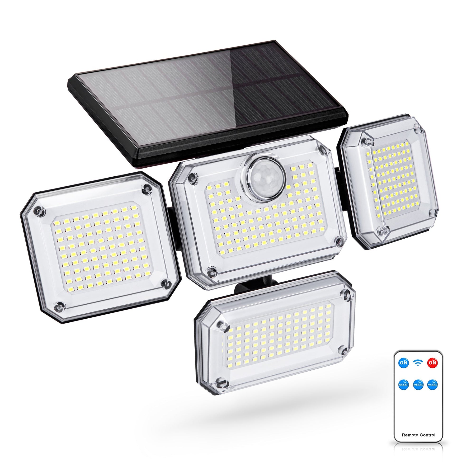 Zalap 4 Heads Solar Power Motion Sensor Flood Lamp