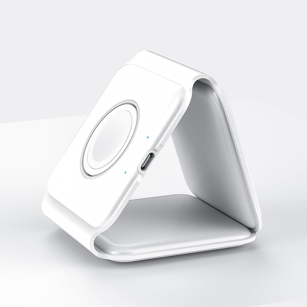 ZEERA MegFold: World’s Most Portable 3-in-1 Foldable Travel MagSafe Wireless Charger for iPhone 15,Apple Watch & AirPods