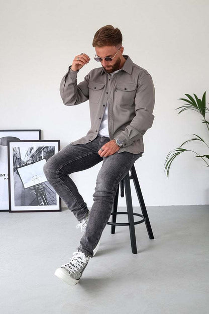 ZLIMPTY – Button Down Shirt Jacket